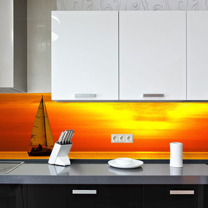 Plošče za kuhinje Beautiful sea sunset - PVC plošče / Pleksi steklo - s tiskom za kuhinjo, Zidne obloge PKU400-Life-decor.si