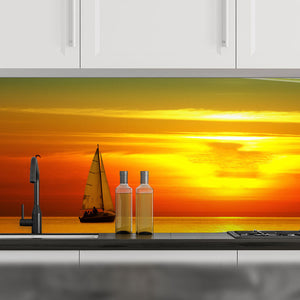 Plošče za kuhinje Beautiful sea sunset - PVC plošče / Pleksi steklo - s tiskom za kuhinjo, Zidne obloge PKU400-Life-decor.si