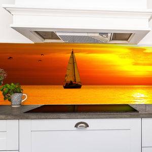 Plošče za kuhinje Beautiful sea sunset - PVC plošče / Pleksi steklo - s tiskom za kuhinjo, Zidne obloge PKU400-Life-decor.si