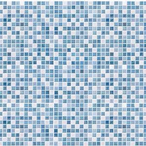 Plošče za kuhinje Blue tile - PVC plošče / Pleksi steklo - s tiskom za kuhinjo, Zidne obloge PKU099-Life-decor.si