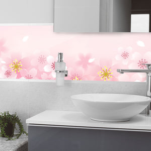 Plošče za kuhinje Cherry blossom - PVC plošče / Pleksi steklo - s tiskom za kuhinjo, Zidne obloge PKU136-Life-decor.si