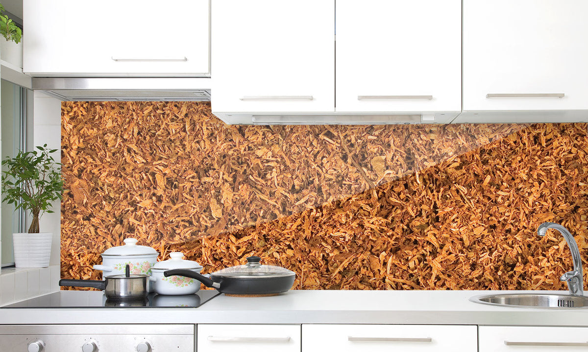 Plošče za kuhinje Cut Pipe Tobacco - PVC plošče / Pleksi steklo - s tiskom za kuhinjo, Zidne obloge PKU048-Life-decor.si