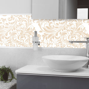 Plošče za kuhinje Damask wallpaper - PVC plošče / Pleksi steklo - s tiskom za kuhinjo, Zidne obloge PKU335-Life-decor.si