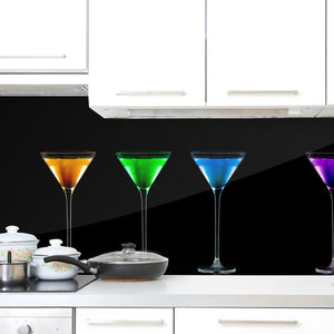 Plošče za kuhinje Five Stemmed Cocktail - PVC plošče / Pleksi steklo - s tiskom za kuhinjo, Zidne obloge PKU231-Life-decor.si