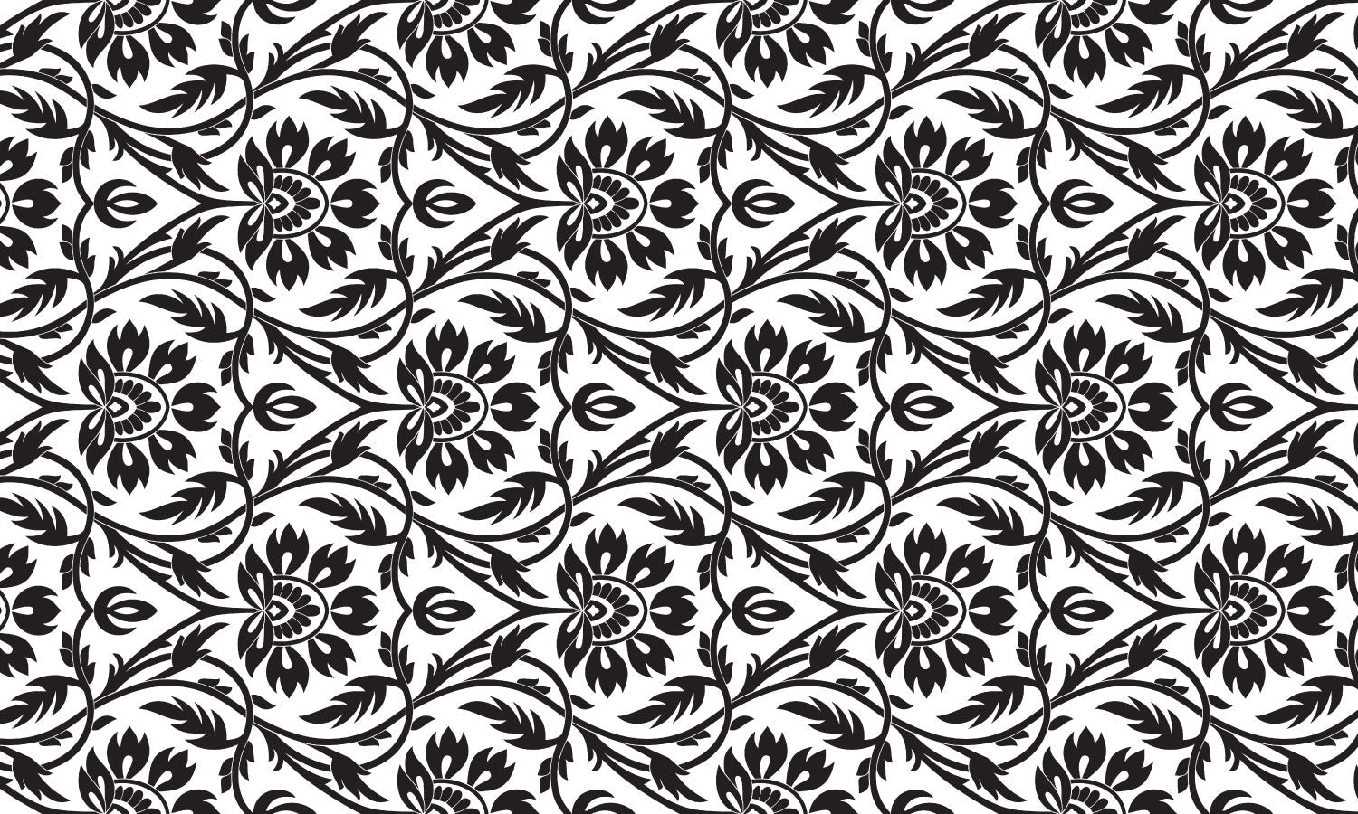 Plošče za kuhinje Floral seamless pattern - PVC plošče / Pleksi steklo - s tiskom za kuhinjo, Zidne obloge PKU364-Life-decor.si