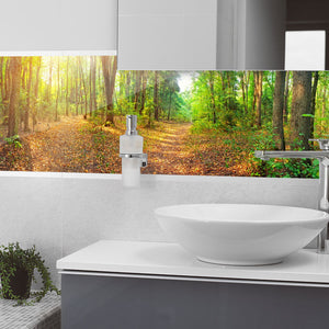 Plošče za kuhinje Forest - PVC plošče / Pleksi steklo - s tiskom za kuhinjo, Zidne obloge PKU210-Life-decor.si