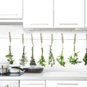 Plošče za kuhinje Fresh herbs - PVC plošče / Pleksi steklo - s tiskom za kuhinjo, Zidne obloge PKU185-Life-decor.si