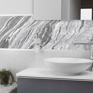 Plošče za kuhinje Gray Marble - PVC plošče / Pleksi steklo - s tiskom za kuhinjo, Zidne obloge PKU056-Life-decor.si