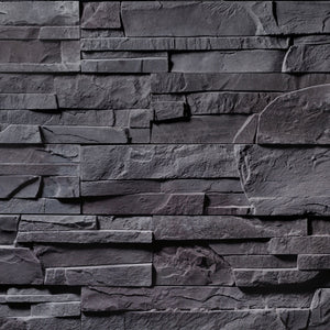 Plošče za kuhinje Gray stone wall - PVC plošče / Pleksi steklo - s tiskom za kuhinjo, Zidne obloge PKU075-Life-decor.si