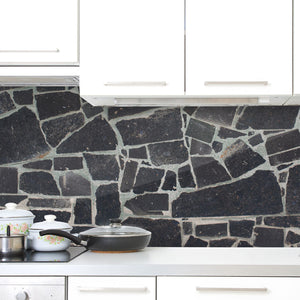 Plošče za kuhinje Grey Granite - PVC plošče / Pleksi steklo - s tiskom za kuhinjo, Zidne obloge PKU110-Life-decor.si