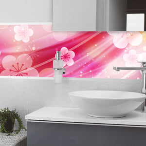 Plošče za kuhinje Japanese apricot flower - PVC plošče / Pleksi steklo - s tiskom za kuhinjo, Zidne obloge PKU154-Life-decor.si