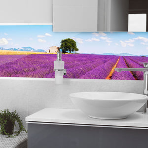 Plošče za kuhinje Lavender flowers - PVC plošče / Pleksi steklo - s tiskom za kuhinjo, Zidne obloge PKU216-Life-decor.si