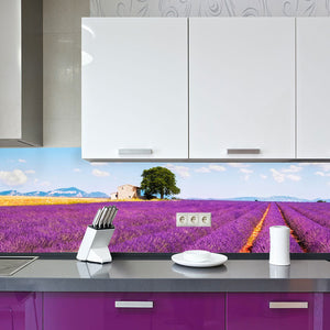 Plošče za kuhinje Lavender flowers - PVC plošče / Pleksi steklo - s tiskom za kuhinjo, Zidne obloge PKU216-Life-decor.si