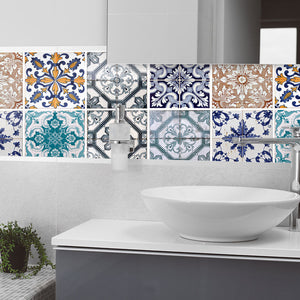 Plošče za kuhinje Lisbon tiles - PVC plošče / Pleksi steklo - s tiskom za kuhinjo, Zidne obloge PKU093-Life-decor.si