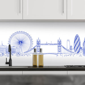 Plošče za kuhinje London - PVC plošče / Pleksi steklo - s tiskom za kuhinjo, Zidne obloge PKU256-Life-decor.si