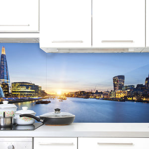 Plošče za kuhinje London skyline - PVC plošče / Pleksi steklo - s tiskom za kuhinjo, Zidne obloge PKU250-Life-decor.si