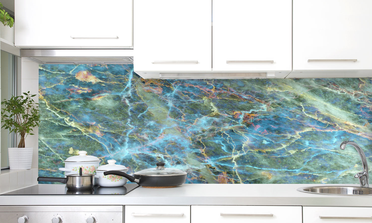 Plošče za kuhinje Marble background - PVC plošče / Pleksi steklo - s tiskom za kuhinjo, Zidne obloge PKU059-Life-decor.si