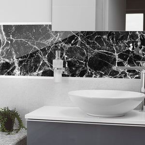 Plošče za kuhinje Marble black white tone - PVC plošče / Pleksi steklo - s tiskom za kuhinjo, Zidne obloge PKU064-Life-decor.si