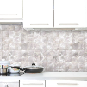 Plošče za kuhinje Marble tiles - PVC plošče / Pleksi steklo - s tiskom za kuhinjo, Zidne obloge PKU098-Life-decor.si