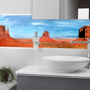 Plošče za kuhinje Monument valley - PVC plošče / Pleksi steklo - s tiskom za kuhinjo, Zidne obloge PKU223-Life-decor.si