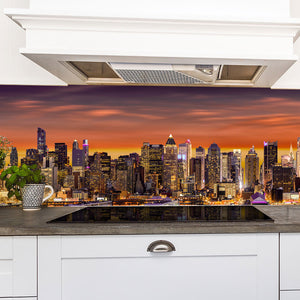 Plošče za kuhinje New York City panorama - PVC plošče / Pleksi steklo - s tiskom za kuhinjo, Zidne obloge PKU226-Life-decor.si