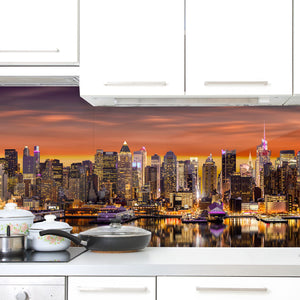 Plošče za kuhinje New York City panorama - PVC plošče / Pleksi steklo - s tiskom za kuhinjo, Zidne obloge PKU226-Life-decor.si