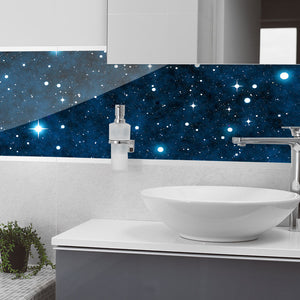 Plošče za kuhinje Night sky with stars - PVC plošče / Pleksi steklo - s tiskom za kuhinjo, Zidne obloge PKU126-Life-decor.si