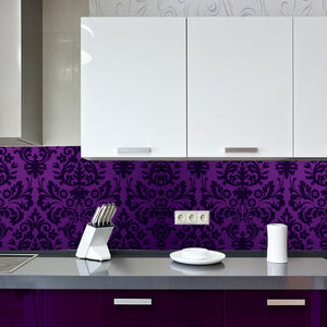 Plošče za kuhinje Pattern in purple - PVC plošče / Pleksi steklo - s tiskom za kuhinjo, Zidne obloge PKU338-Life-decor.si