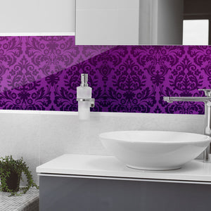 Plošče za kuhinje Pattern in purple - PVC plošče / Pleksi steklo - s tiskom za kuhinjo, Zidne obloge PKU338-Life-decor.si