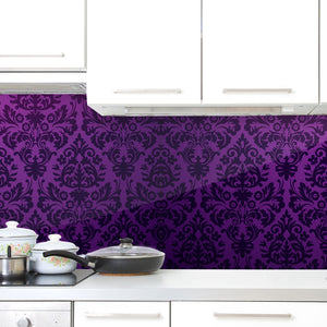 Plošče za kuhinje Pattern in purple - PVC plošče / Pleksi steklo - s tiskom za kuhinjo, Zidne obloge PKU338-Life-decor.si