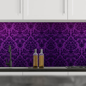 Plošče za kuhinje Pattern in purple - PVC plošče / Pleksi steklo - s tiskom za kuhinjo, Zidne obloge PKU338-Life-decor.si