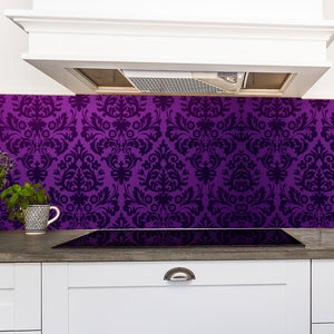 Plošče za kuhinje Pattern in purple - PVC plošče / Pleksi steklo - s tiskom za kuhinjo, Zidne obloge PKU338-Life-decor.si