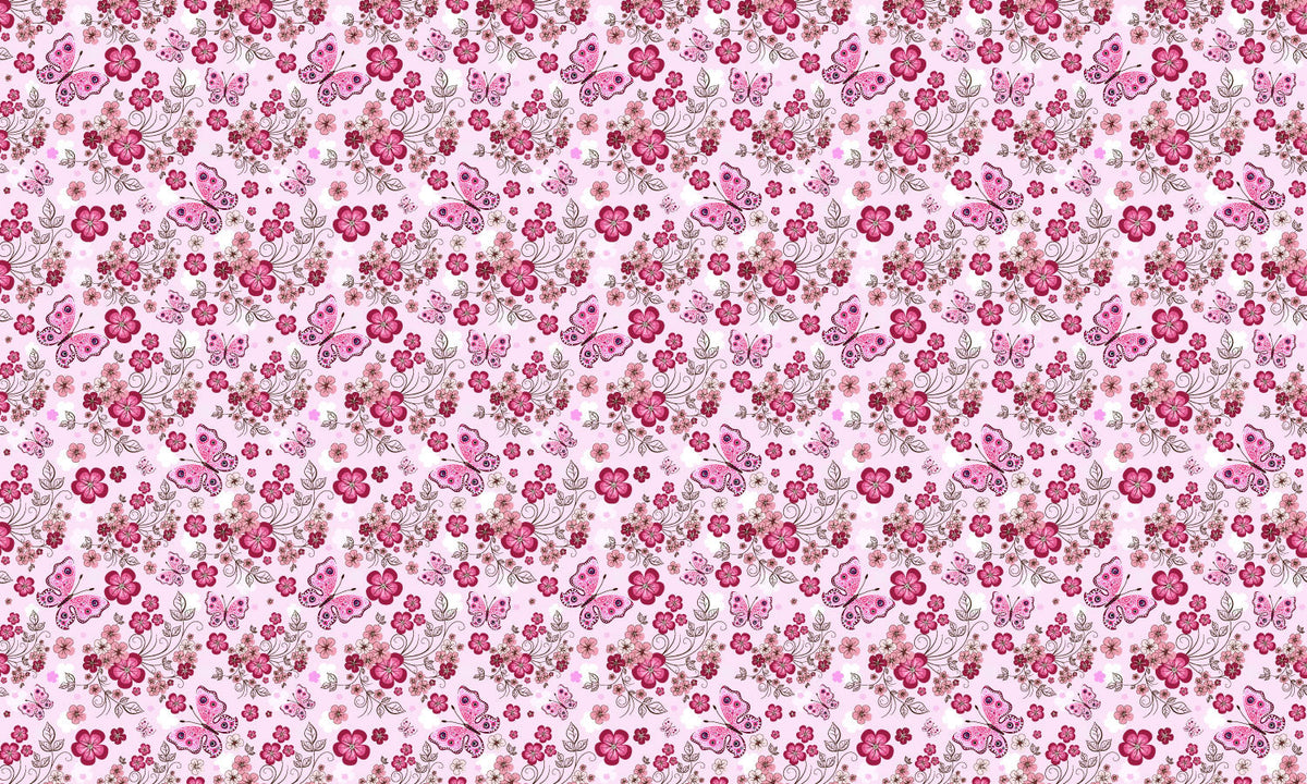 Plošče za kuhinje Pink seamless floral pattern - PVC plošče / Pleksi steklo - s tiskom za kuhinjo, Zidne obloge PKU353-Life-decor.si