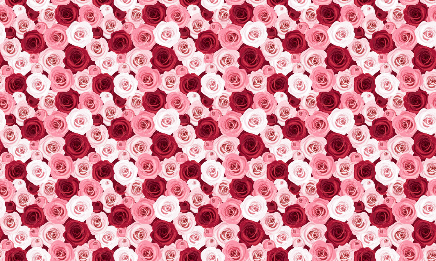 Plošče za kuhinje Seamless pattern with red and pink - PVC plošče / Pleksi steklo - s tiskom za kuhinjo, Zidne obloge PKU350-Life-decor.si