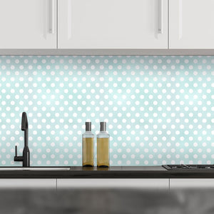 Plošče za kuhinje Seamless polka dots - PVC plošče / Pleksi steklo - s tiskom za kuhinjo, Zidne obloge PKU356-Life-decor.si