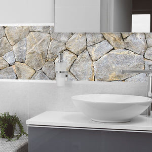 Plošče za kuhinje Stone texture - PVC plošče / Pleksi steklo - s tiskom za kuhinjo, Zidne obloge PKU096-Life-decor.si