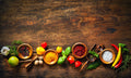 Plošče za kuhinje Various herbs and spices - PVC plošče / Pleksi steklo - s tiskom za kuhinjo, Zidne obloge PKU180-Life-decor.si