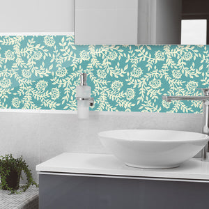 Plošče za kuhinje Vintage floral - PVC plošče / Pleksi steklo - s tiskom za kuhinjo, Zidne obloge PKU341-Life-decor.si