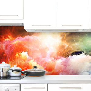 Plošče za kuhinje Virtual Nebulae - PVC plošče / Pleksi steklo - s tiskom za kuhinjo, Zidne obloge PKU132-Life-decor.si