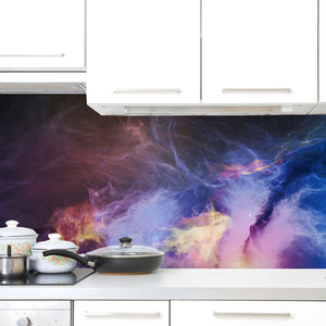 Plošče za kuhinje Vision of Nebulae - PVC plošče / Pleksi steklo - s tiskom za kuhinjo, Zidne obloge PKU127-Life-decor.si