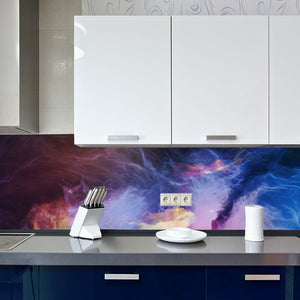 Plošče za kuhinje Vision of Nebulae - PVC plošče / Pleksi steklo - s tiskom za kuhinjo, Zidne obloge PKU127-Life-decor.si