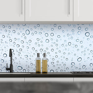 Plošče za kuhinje Water drops background - PVC plošče / Pleksi steklo - s tiskom za kuhinjo, Zidne obloge PKU387-Life-decor.si