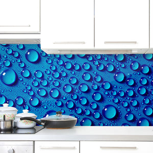 Plošče za kuhinje Water drops background - PVC plošče / Pleksi steklo - s tiskom za kuhinjo, Zidne obloge PKU388-Life-decor.si