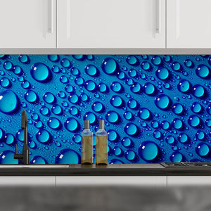 Plošče za kuhinje Water drops background - PVC plošče / Pleksi steklo - s tiskom za kuhinjo, Zidne obloge PKU388-Life-decor.si