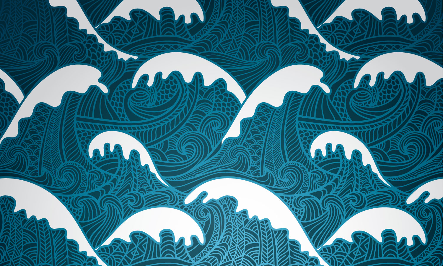 Plošče za kuhinje Waves seamless pattern - PVC plošče / Pleksi steklo - s tiskom za kuhinjo, Zidne obloge PKU347-Life-decor.si