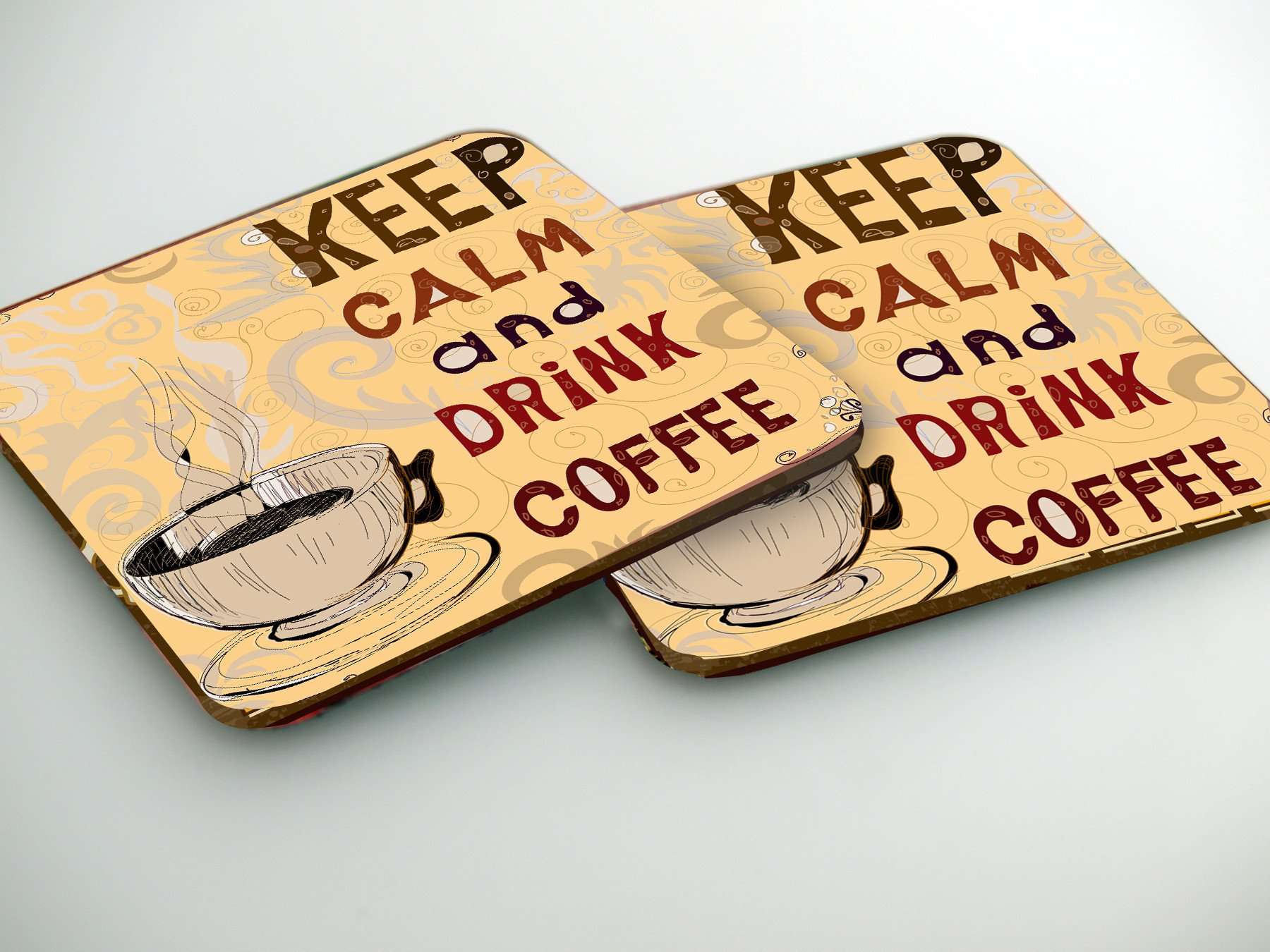 Podstavki za kozarce- Keep Calm Coffe CO006-Life-decor.si