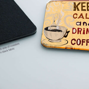 Podstavki za kozarce- Keep Calm Coffe CO006-Life-decor.si