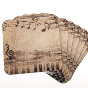 Podstavki za kozarce - Music Notes CO026-Life-decor.si