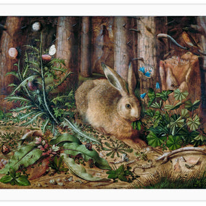 A Hare in the Forest (1585) painting by Hans Hoffmann, poster  PS008