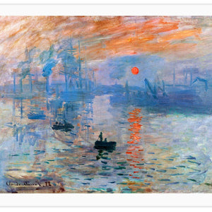 Claude Monet's Impression, Sunrise (1872) famous painting, poster  PS009